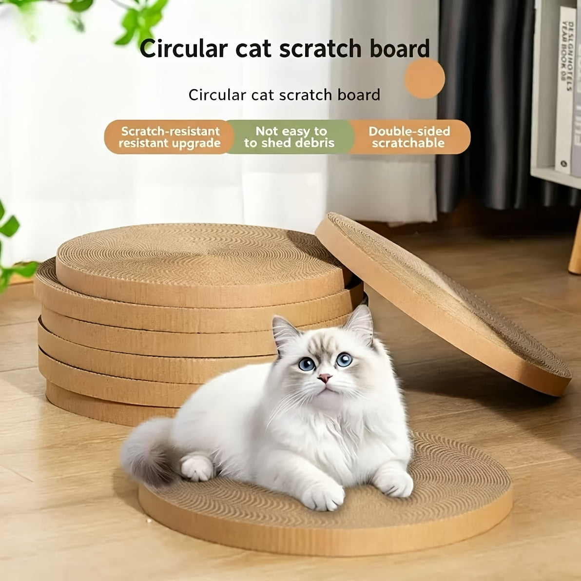 Interactive Scratching Post And Pole, Anti-Scratch Furniture Protector, Heavy Duty Durable Indoor Cat Behavior Training Toy