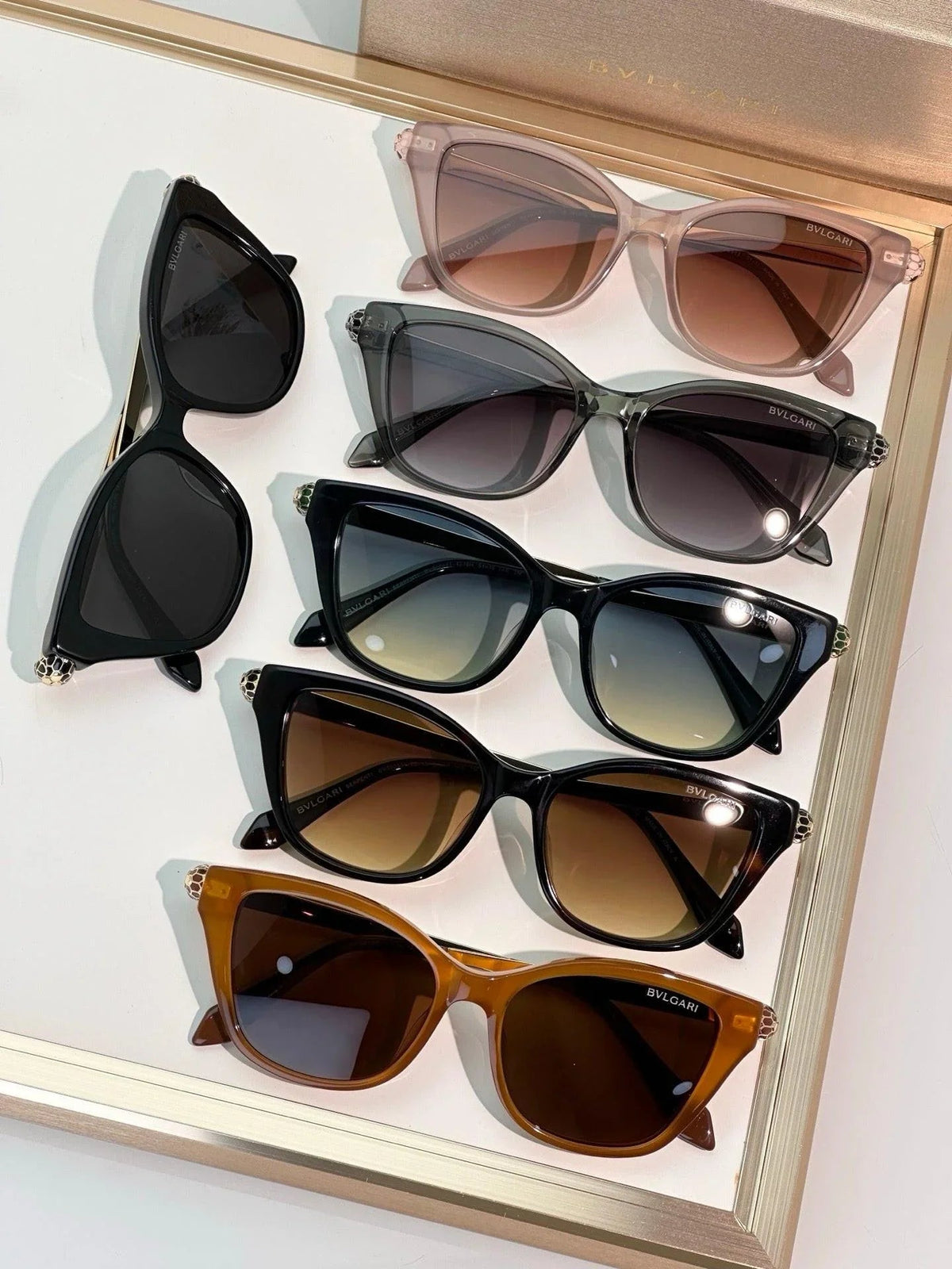 BVLGARI Serpenti Forever Black Cat Eye Sunglasses ✨