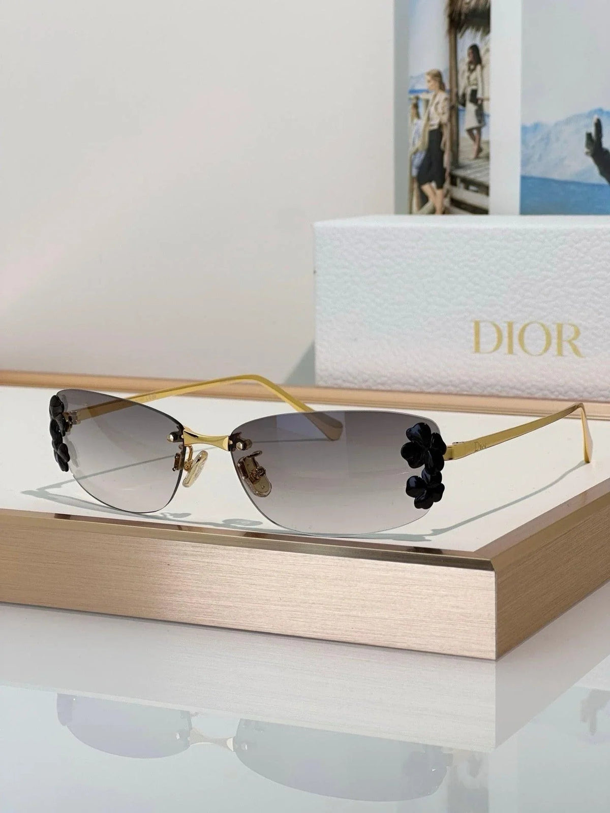 DIOR Dior Clover S1U Gray Rectangular Sunglasses✨