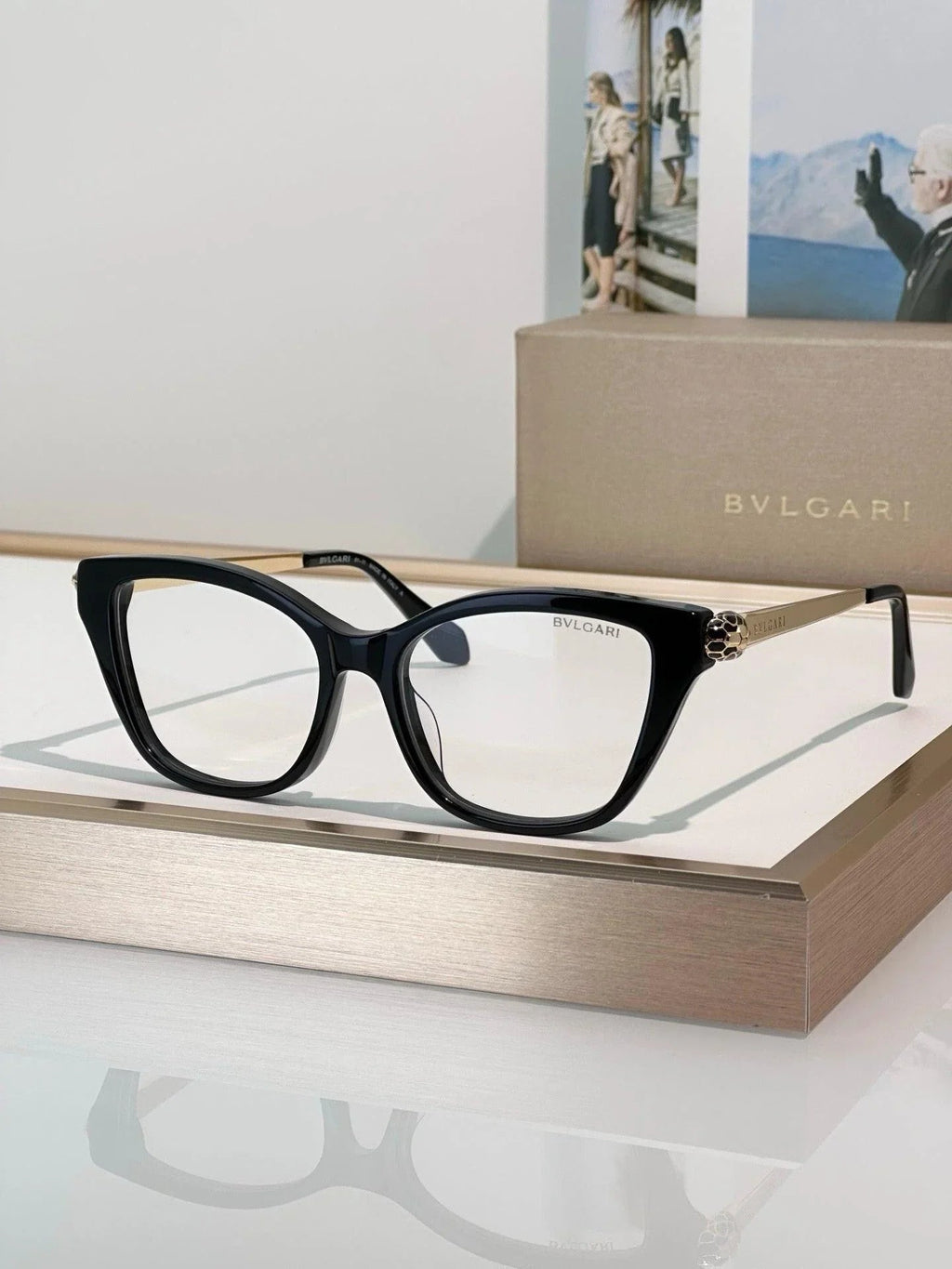 BVLGARI Serpenti Forever Black Cat Eye Sunglasses ✨