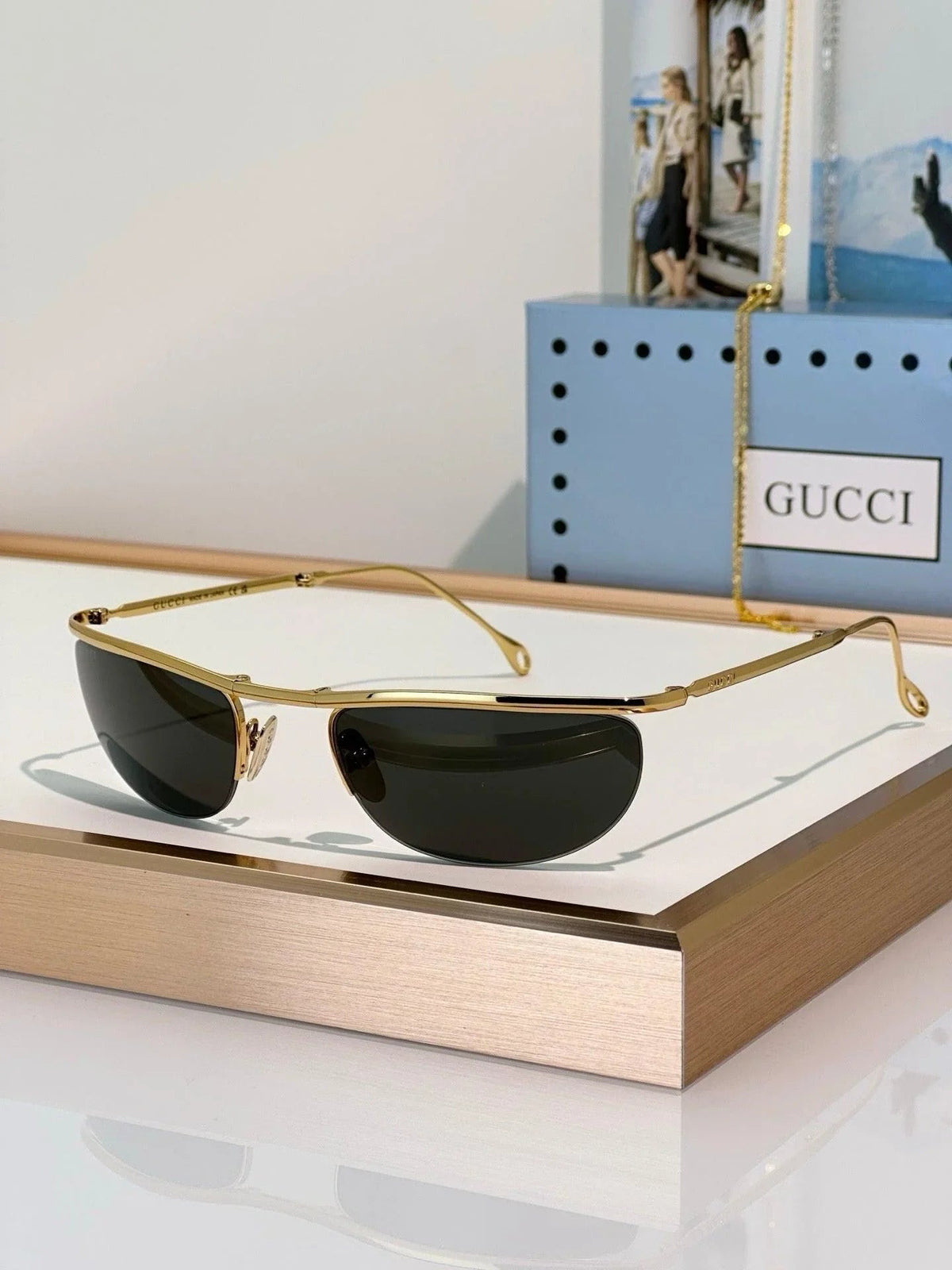Gucci GG2157S Foldable oval-shaped Sunglasses ✨
