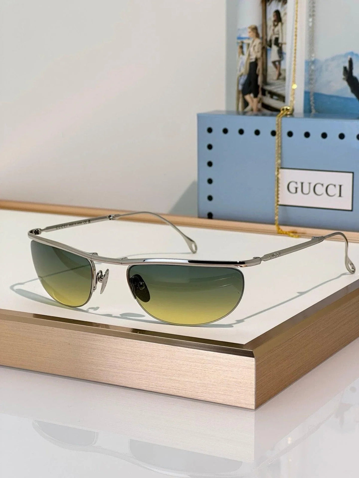 Gucci GG2157S Foldable oval-shaped Sunglasses ✨
