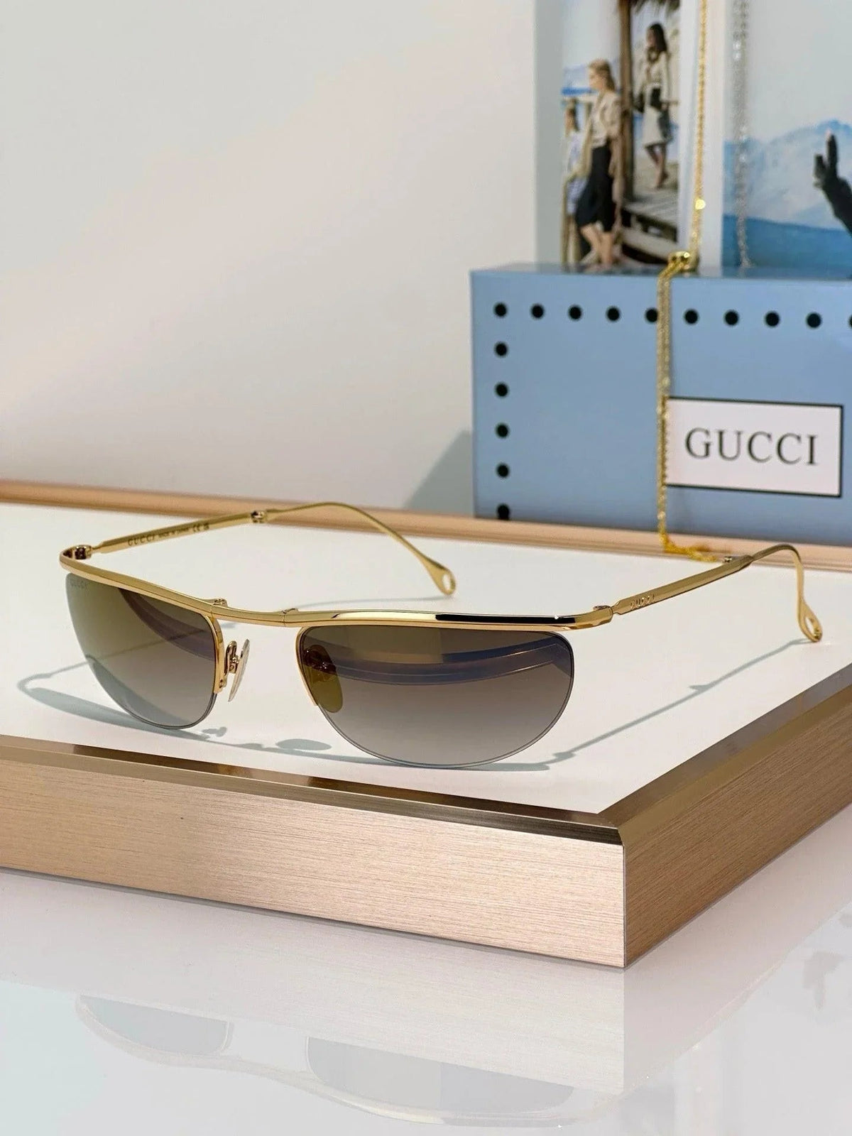Gucci GG2157S Foldable oval-shaped Sunglasses ✨