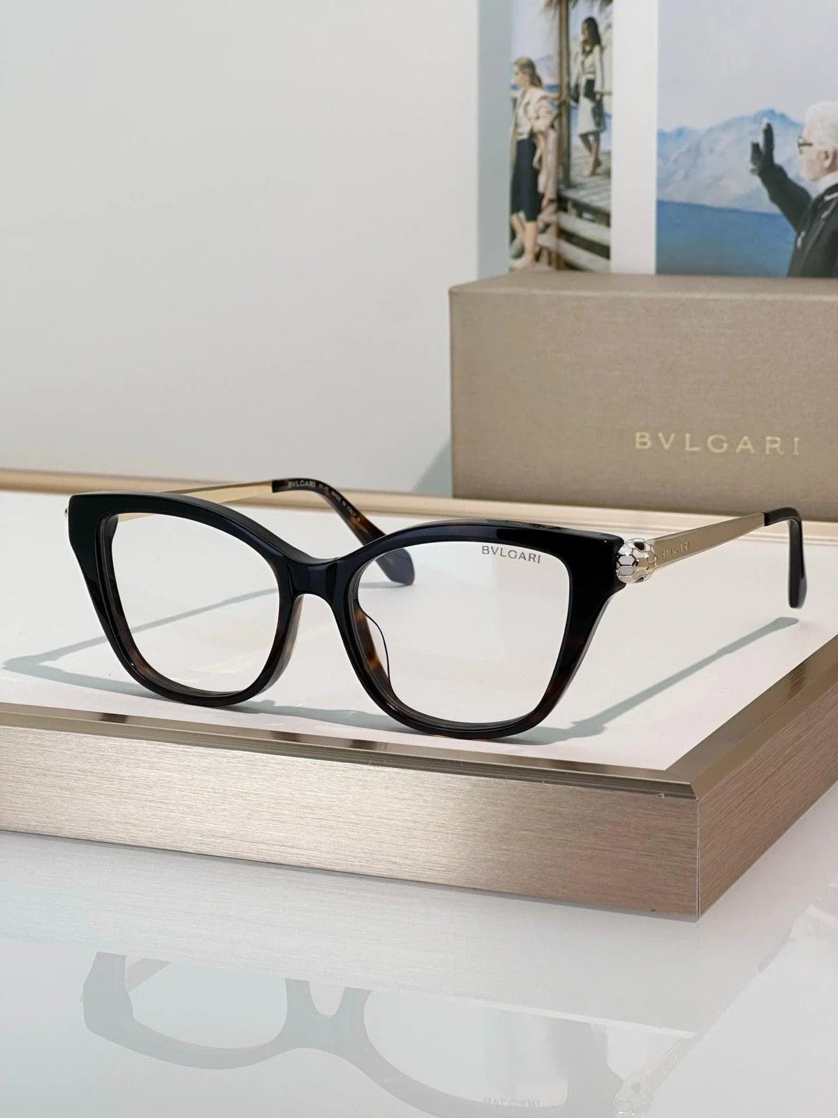 BVLGARI Serpenti Forever Black Cat Eye Sunglasses ✨