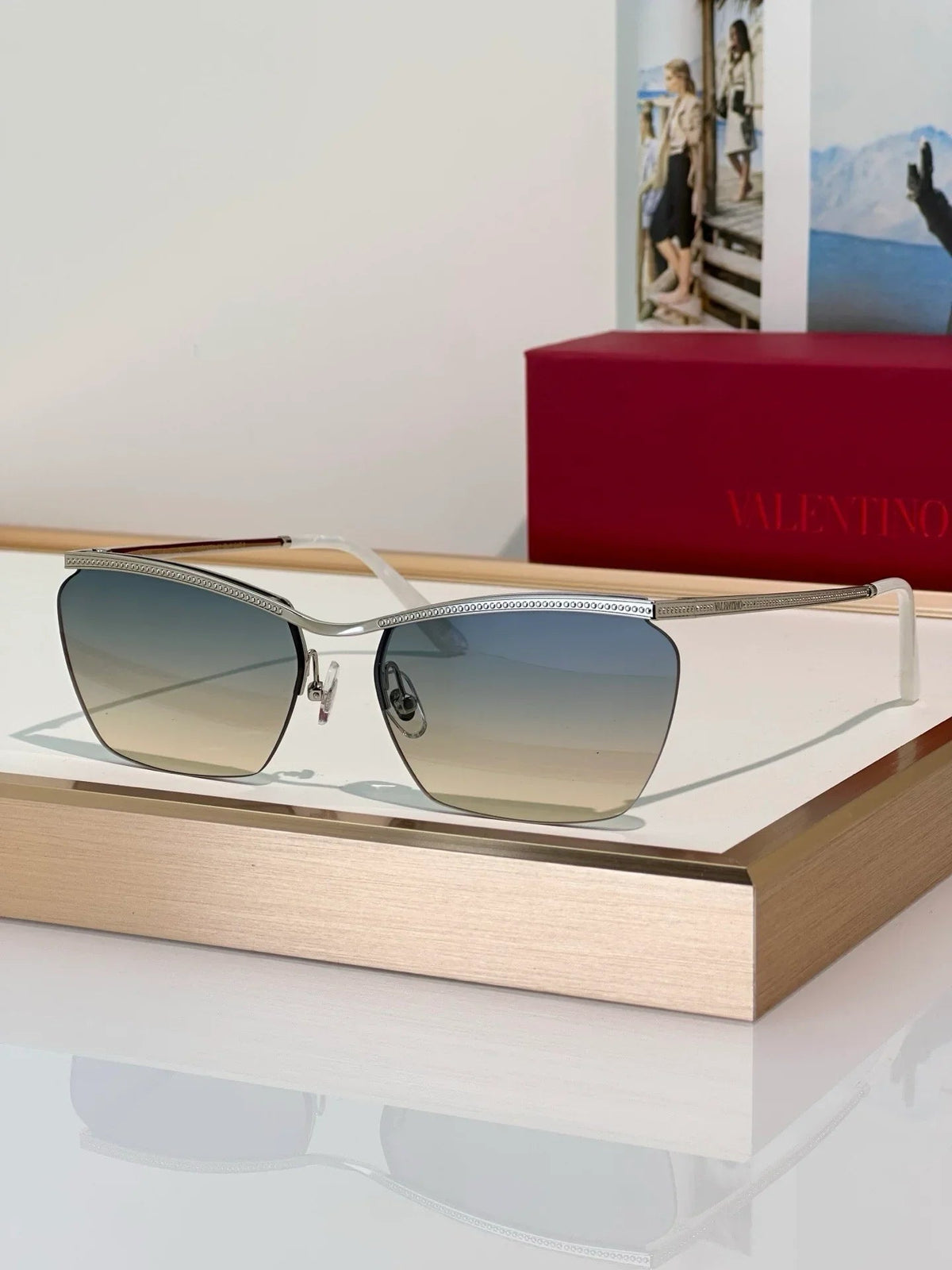 Valentino VLS-183 Floating Rimless Metal Glasses✨