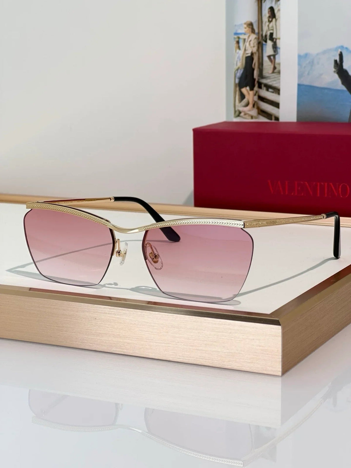 Valentino VLS-183 Floating Rimless Metal Glasses✨