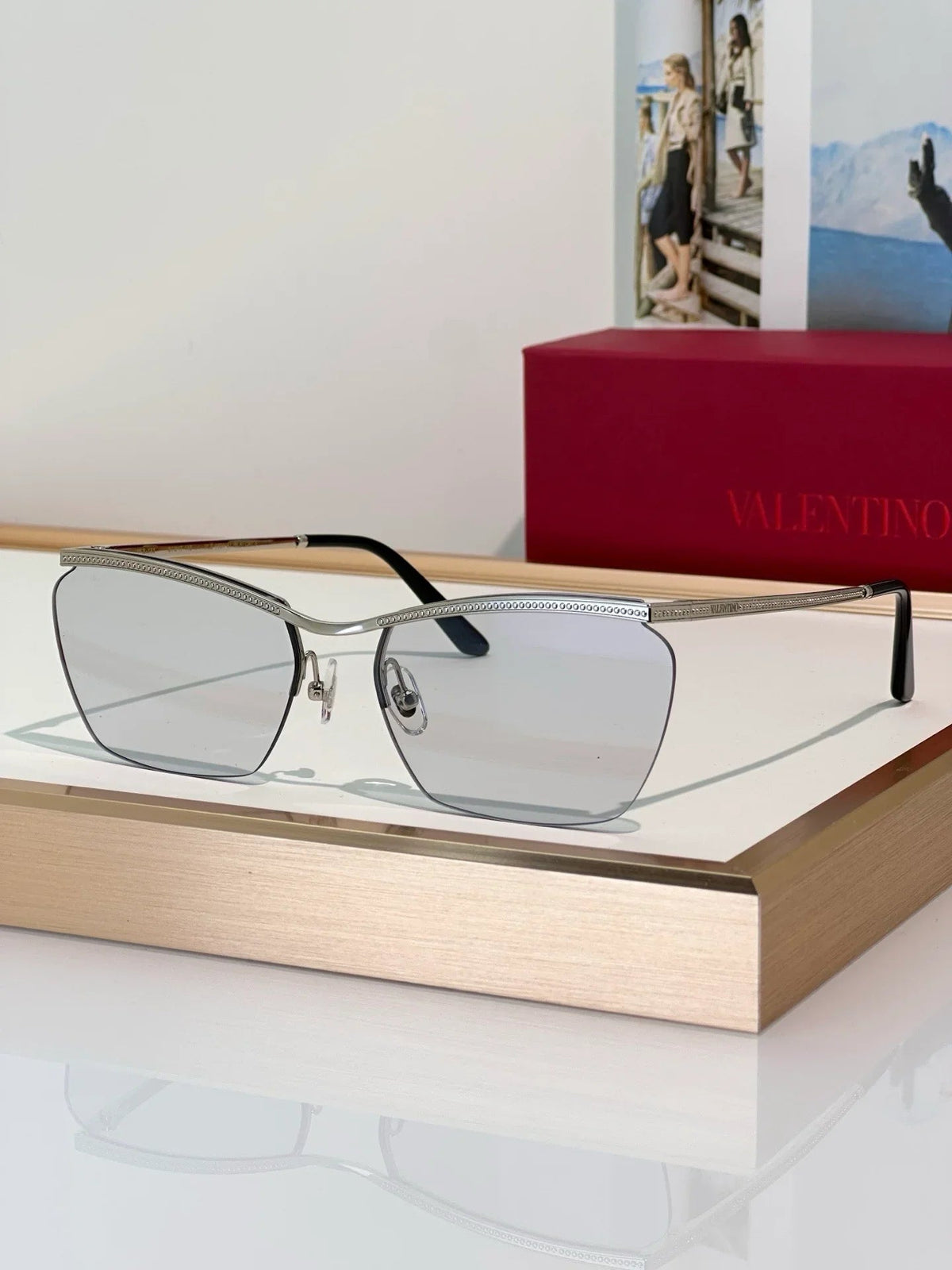Valentino VLS-183 Floating Rimless Metal Glasses✨