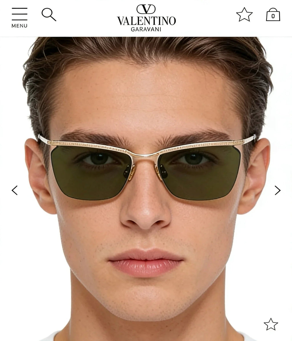Valentino VLS-183 Floating Rimless Metal Glasses✨