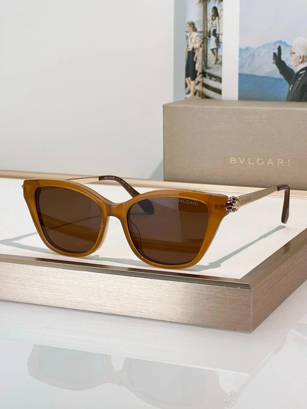 BVLGARI Serpenti Forever Black Cat Eye Sunglasses ✨