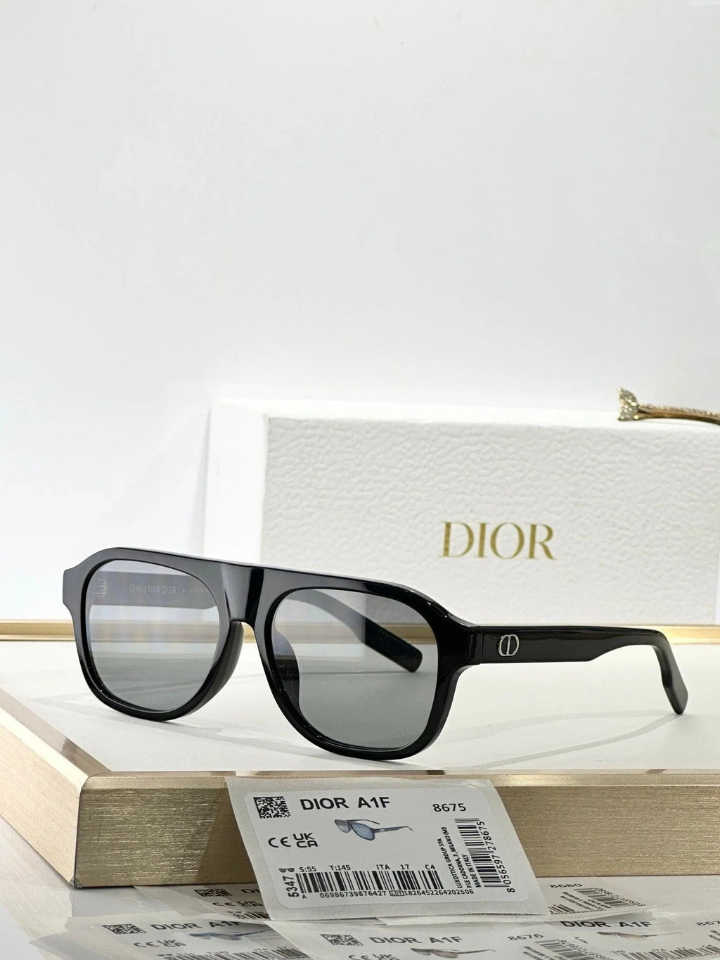 DIOR CD Icon A1F Transparent Beige Pilot  Sunglasses ✨