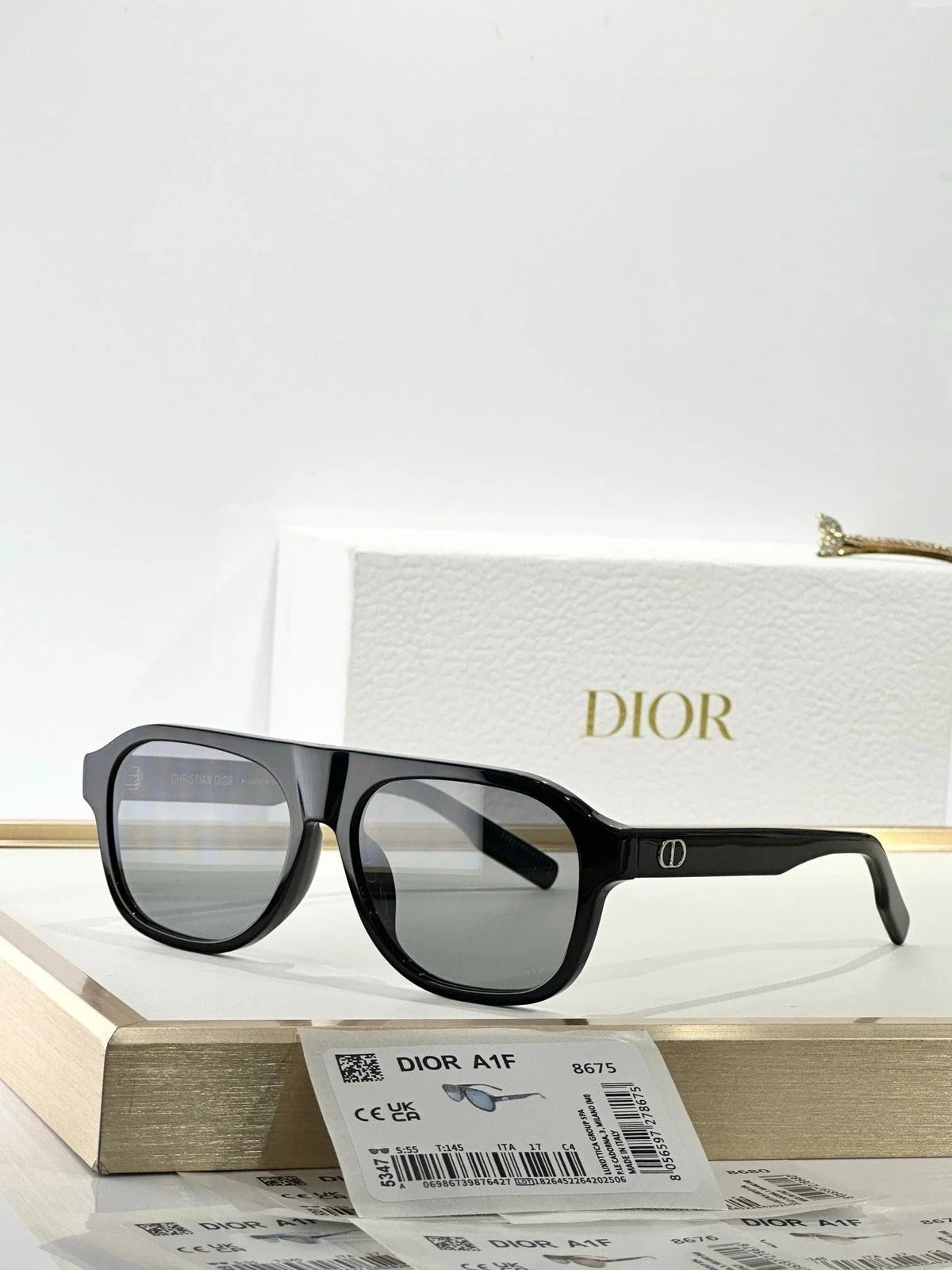 DIOR CD Icon A1F Transparent Beige Pilot  Sunglasses ✨
