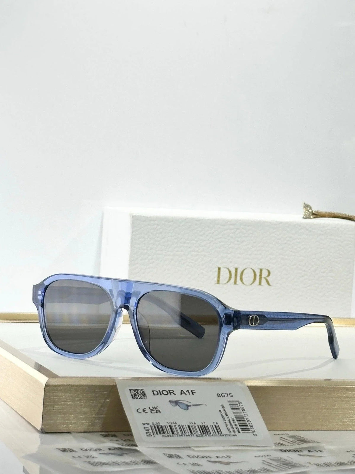 DIOR CD Icon A1F Transparent Beige Pilot  Sunglasses ✨