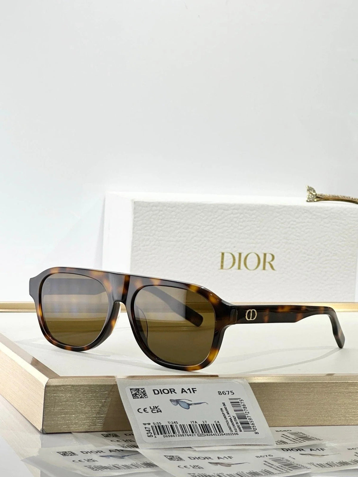 DIOR CD Icon A1F Transparent Beige Pilot  Sunglasses ✨