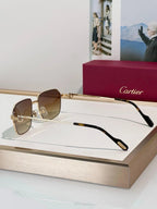 Cartier CT0445O 001 Première de Cartier Rectangle Shape Sunglasses NEW 🐆