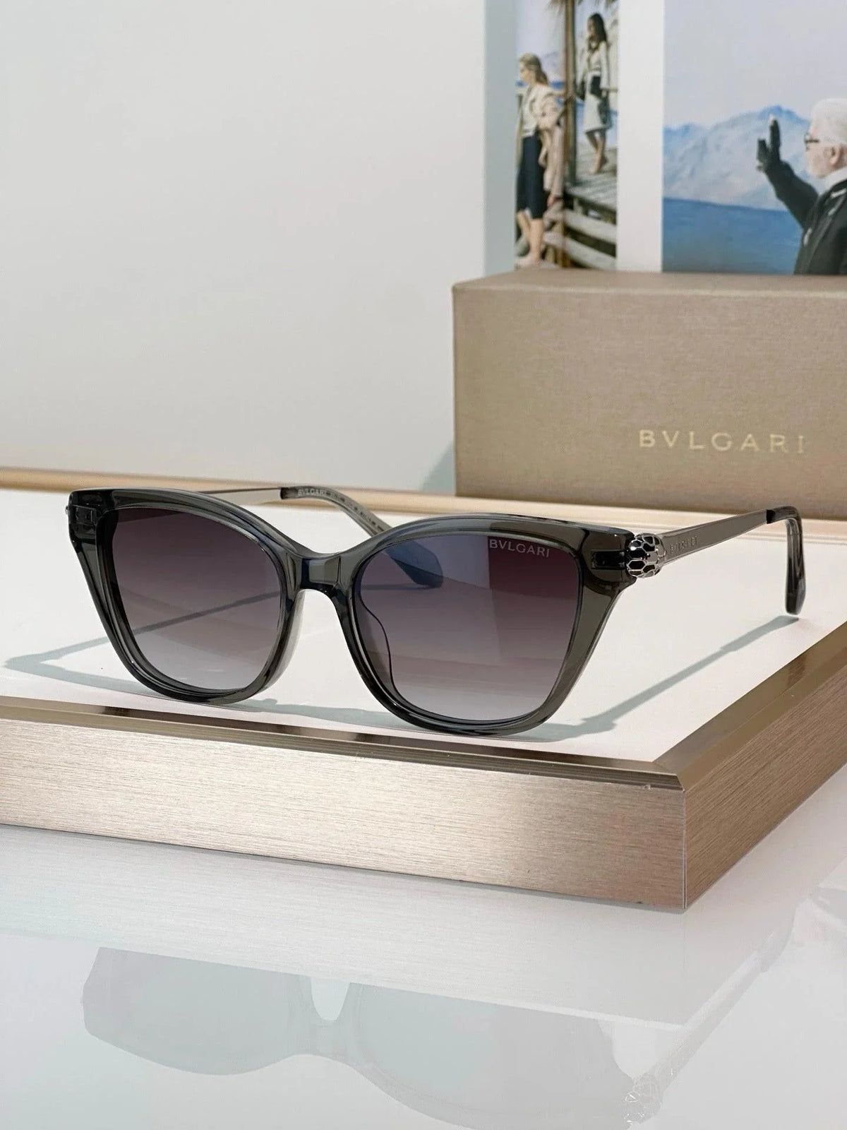 BVLGARI Serpenti Forever Black Cat Eye Sunglasses ✨