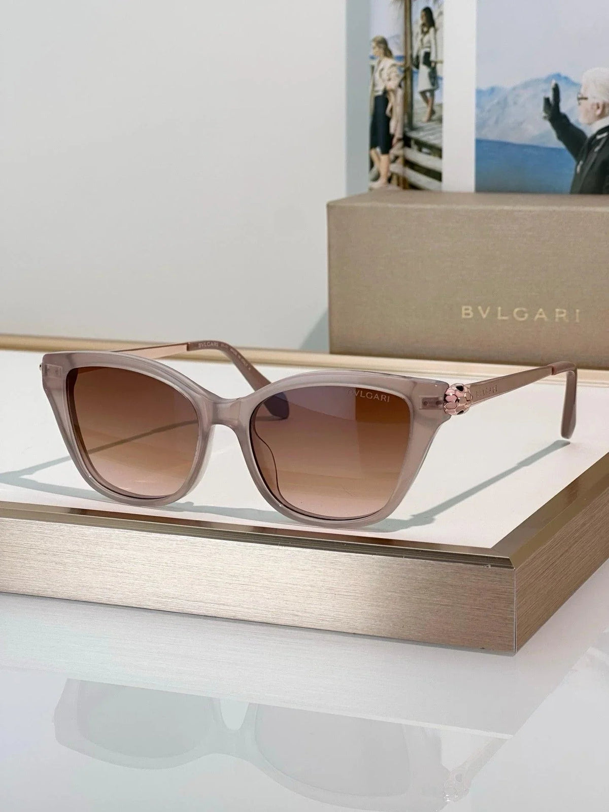 BVLGARI Serpenti Forever Black Cat Eye Sunglasses ✨