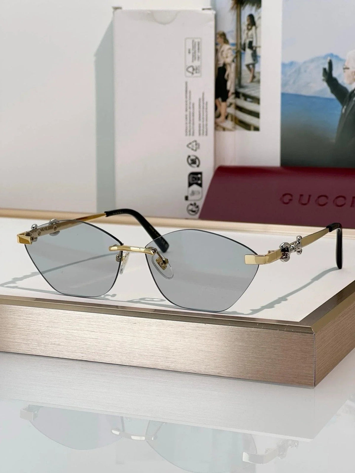 Gucci GG 8012 Cat eye frame Sunglasses &Glasses ✨
