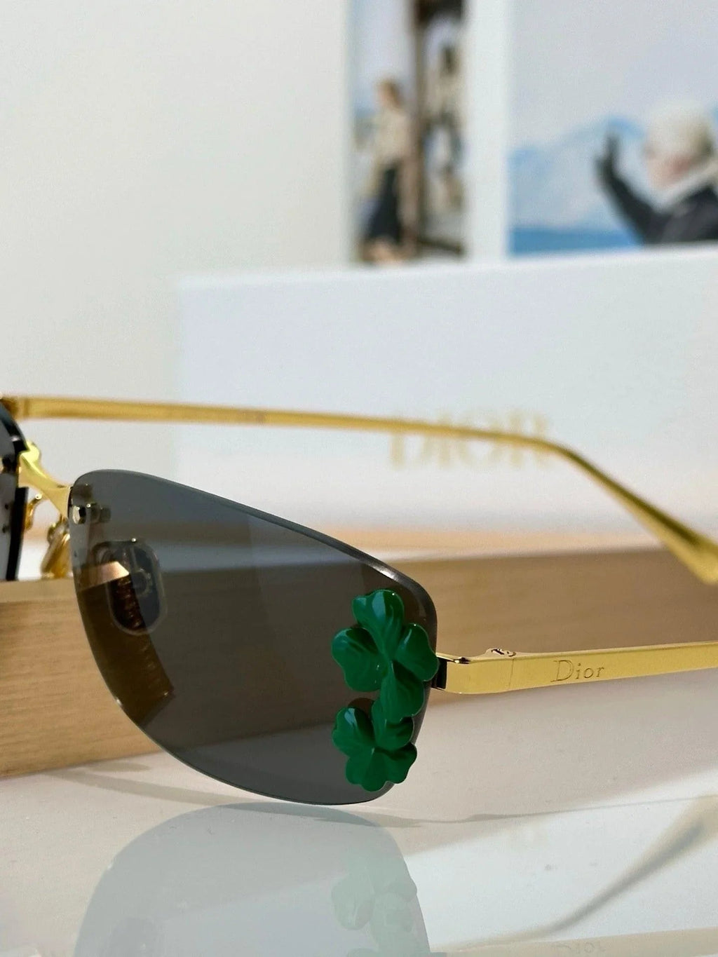 DIOR Dior Clover S1U Gray Rectangular Sunglasses✨