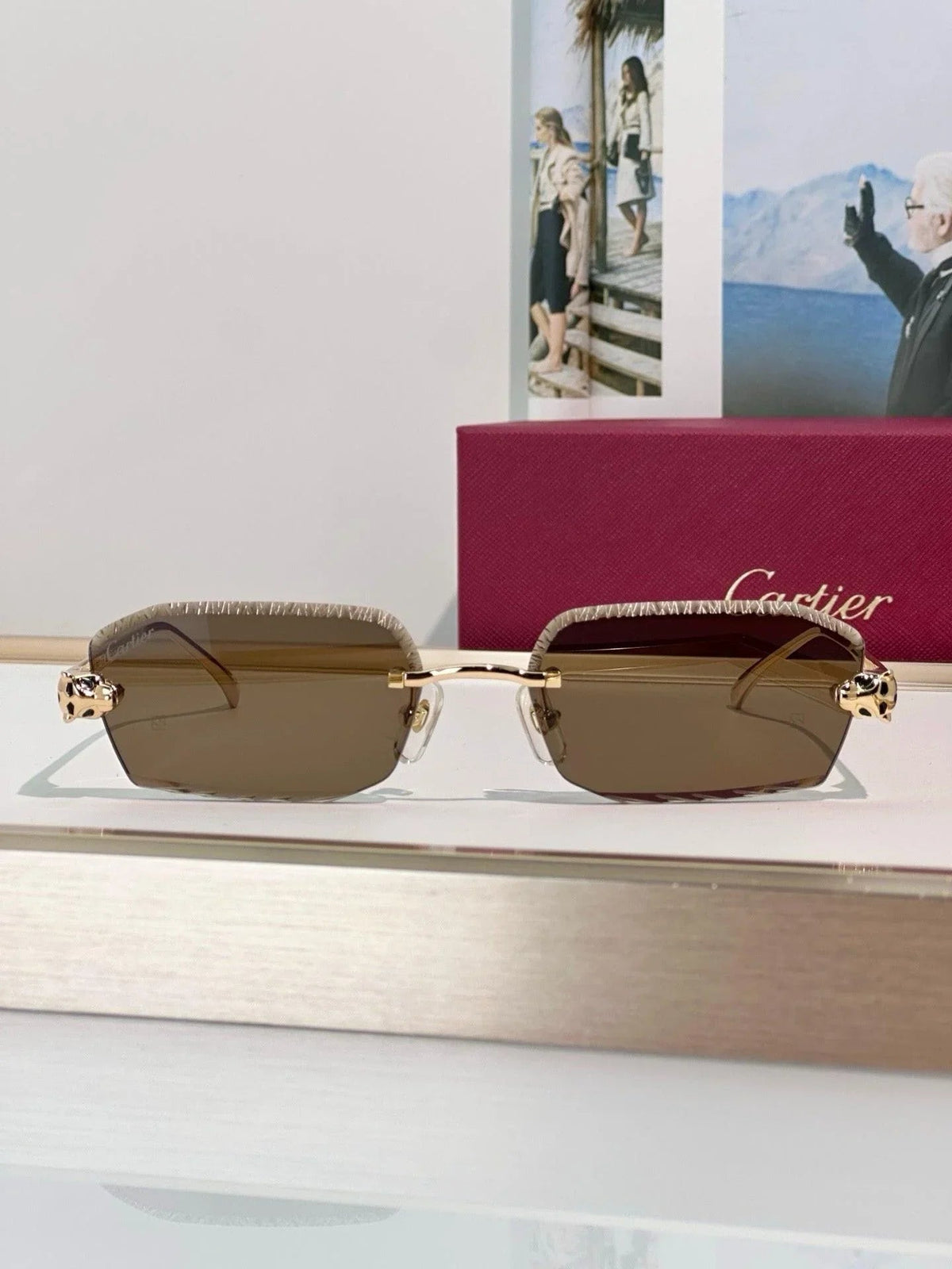 Cartier CLASSIC C DE CARTIER MOTIF Panthere CT0815 Sunglasses 🐆