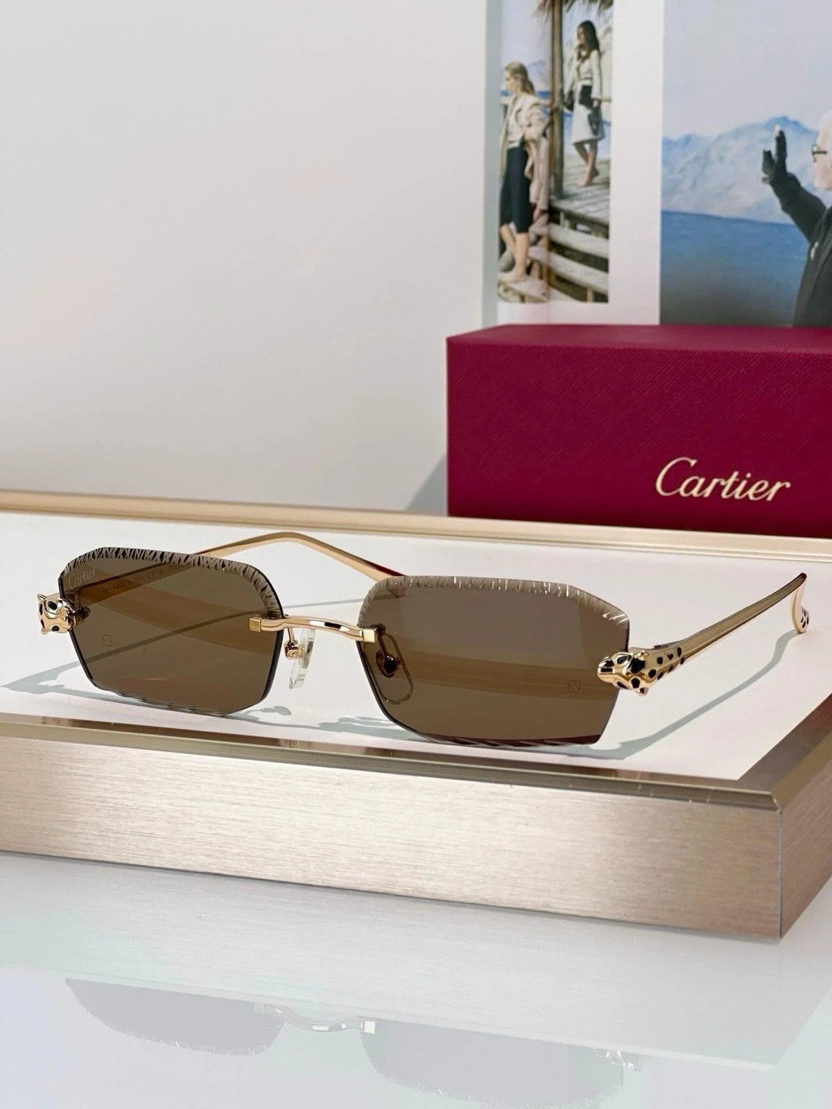 Cartier CLASSIC C DE CARTIER MOTIF Panthere CT0815 Sunglasses 🐆