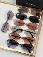 CHANEL 9561  Oval Sunglasses - Silver Pink Mirror - Chanel Eyewear  🖤
