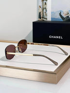 CHANEL 9561  Oval Sunglasses - Silver Pink Mirror - Chanel Eyewear  🖤