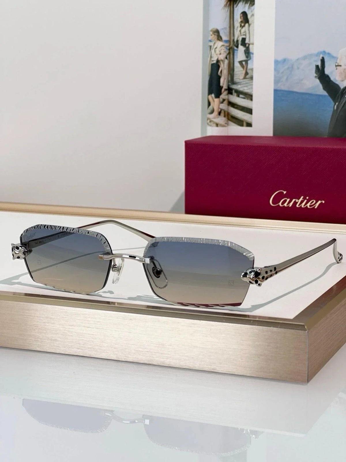 Cartier CLASSIC C DE CARTIER MOTIF Panthere CT0815 Sunglasses 🐆