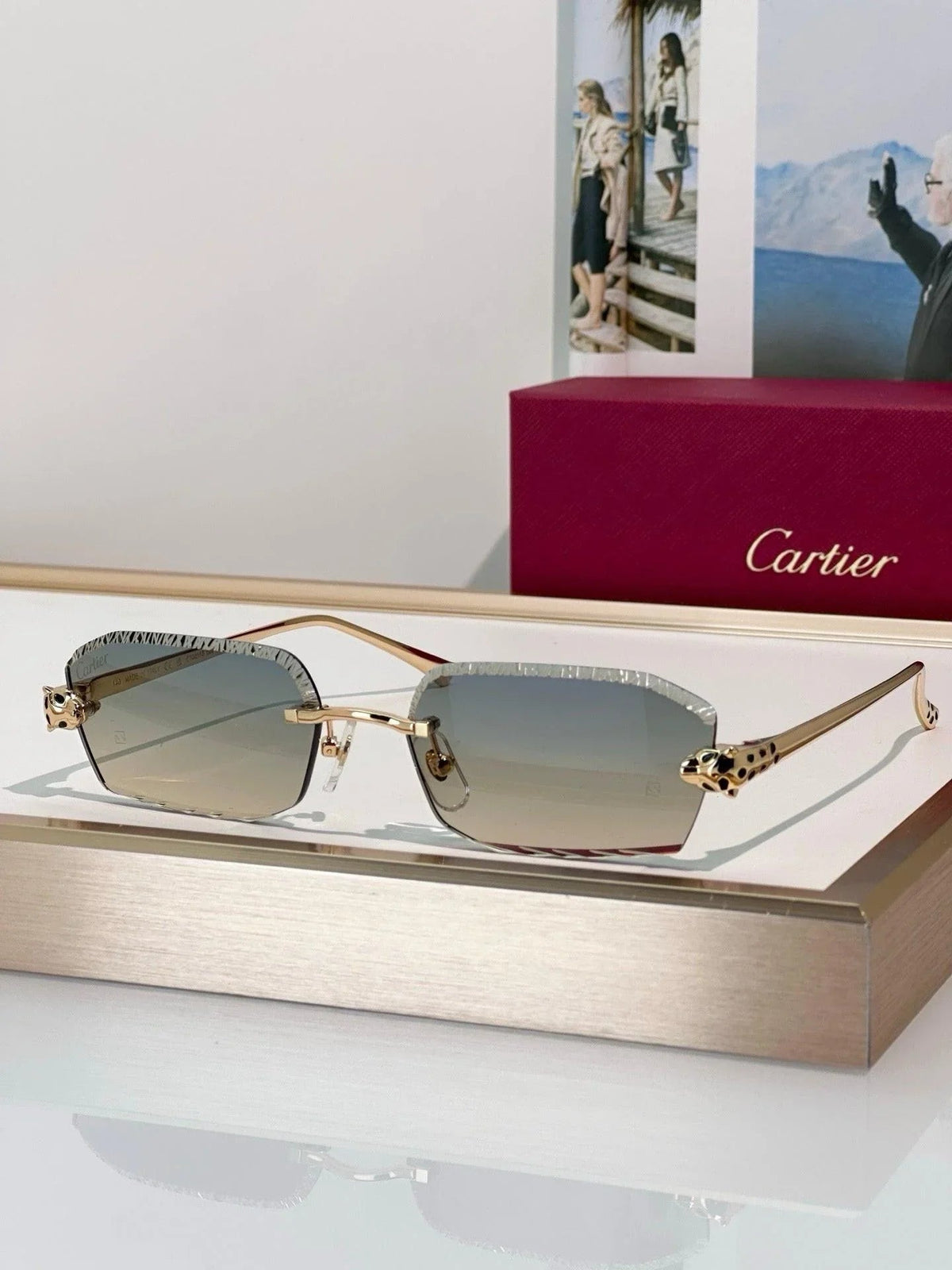 Cartier CLASSIC C DE CARTIER MOTIF Panthere CT0815 Sunglasses 🐆