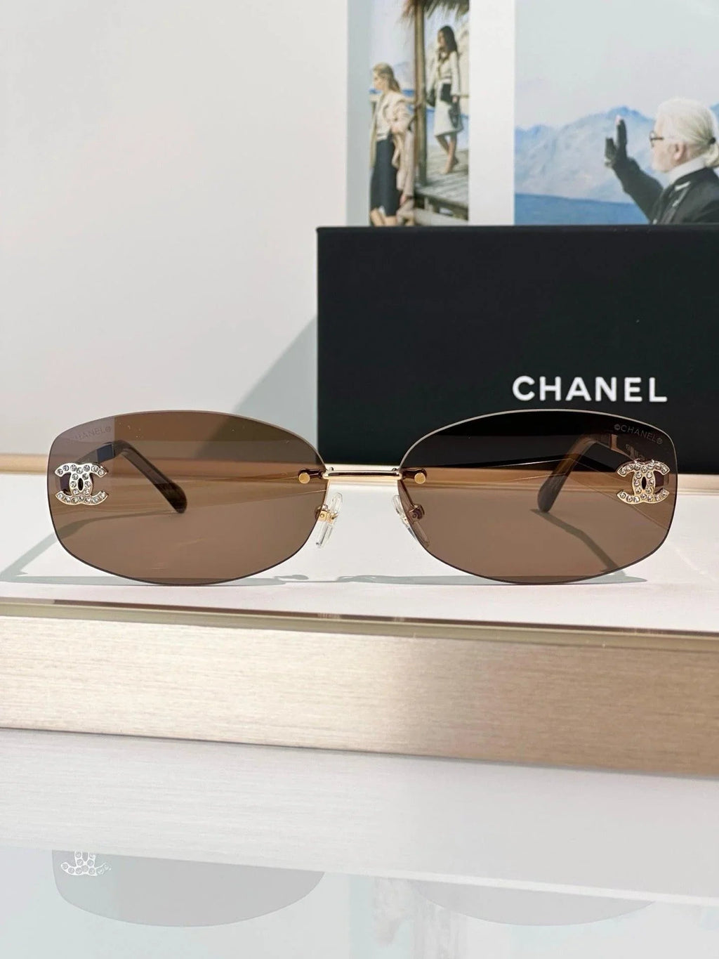 CHANEL 9561  Oval Sunglasses - Silver Pink Mirror - Chanel Eyewear  🖤