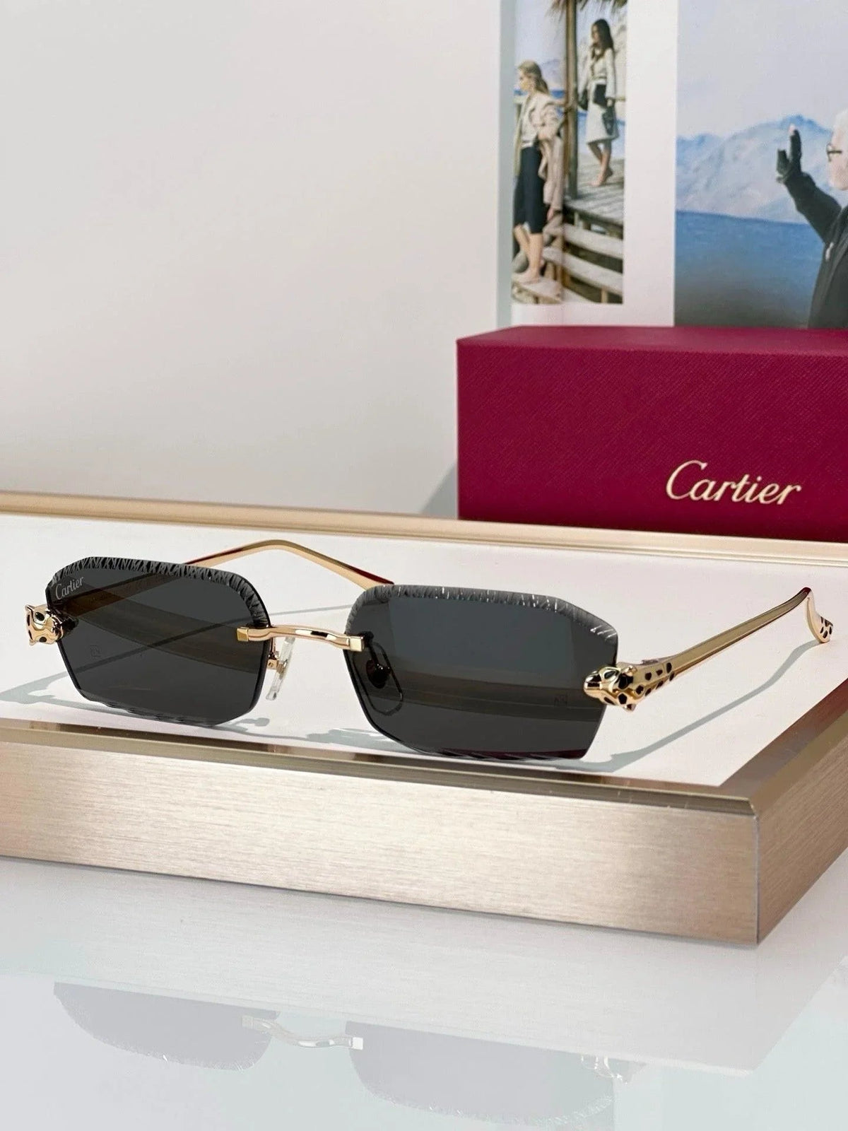 Cartier CLASSIC C DE CARTIER MOTIF Panthere CT0815 Sunglasses 🐆