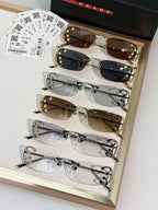 PRADA SPRC57 Prada Runway Transparent Lenses Sunglasses🟥