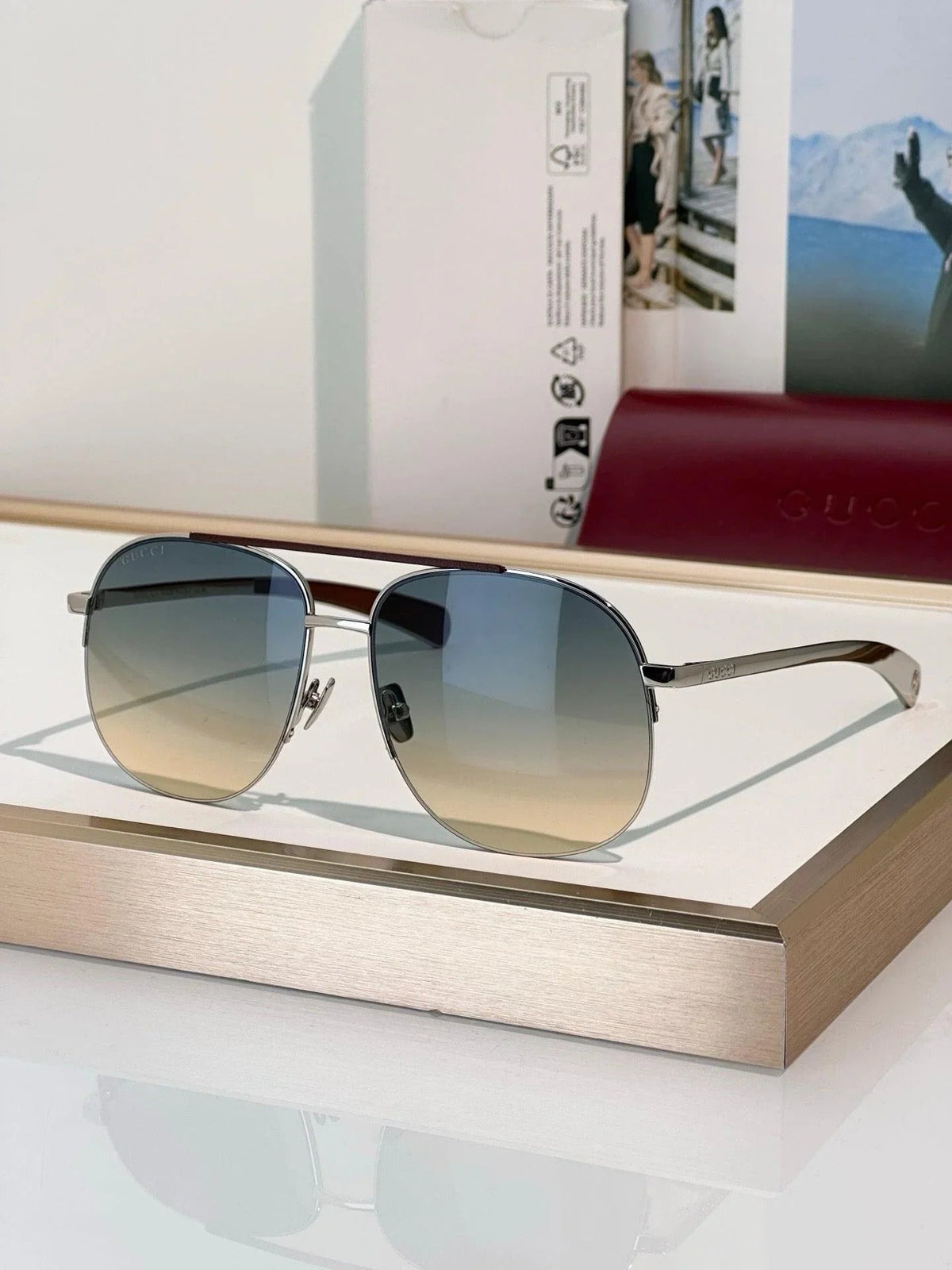 Gucci GG 2165S Navigator Sunglasses ✨