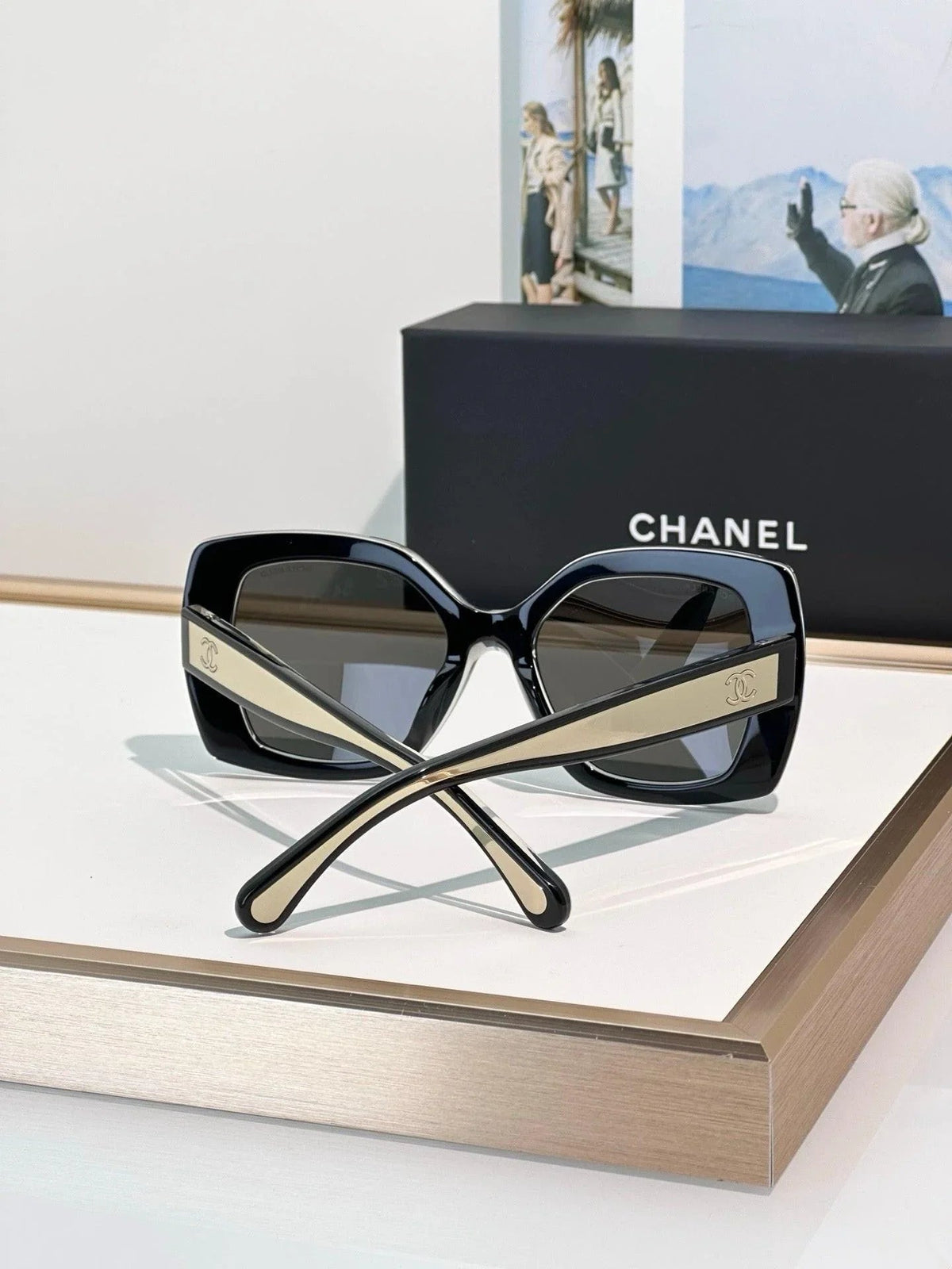 CHANEL 9173  Square Sunglasses - Silver Pink Mirror - Chanel Eyewear  🖤