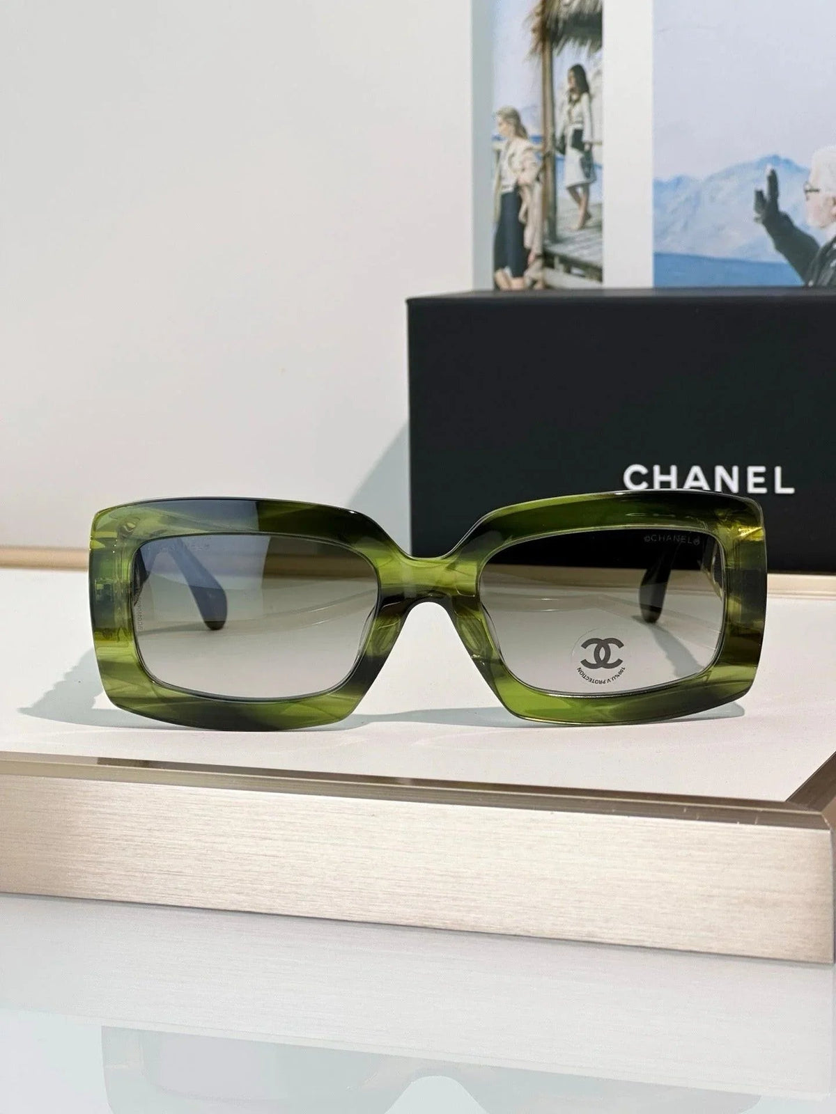 CHANEL 9183 EXCLUSIVE  RECTANGLE SUNGLASSES - Chanel Eyewear  🖤