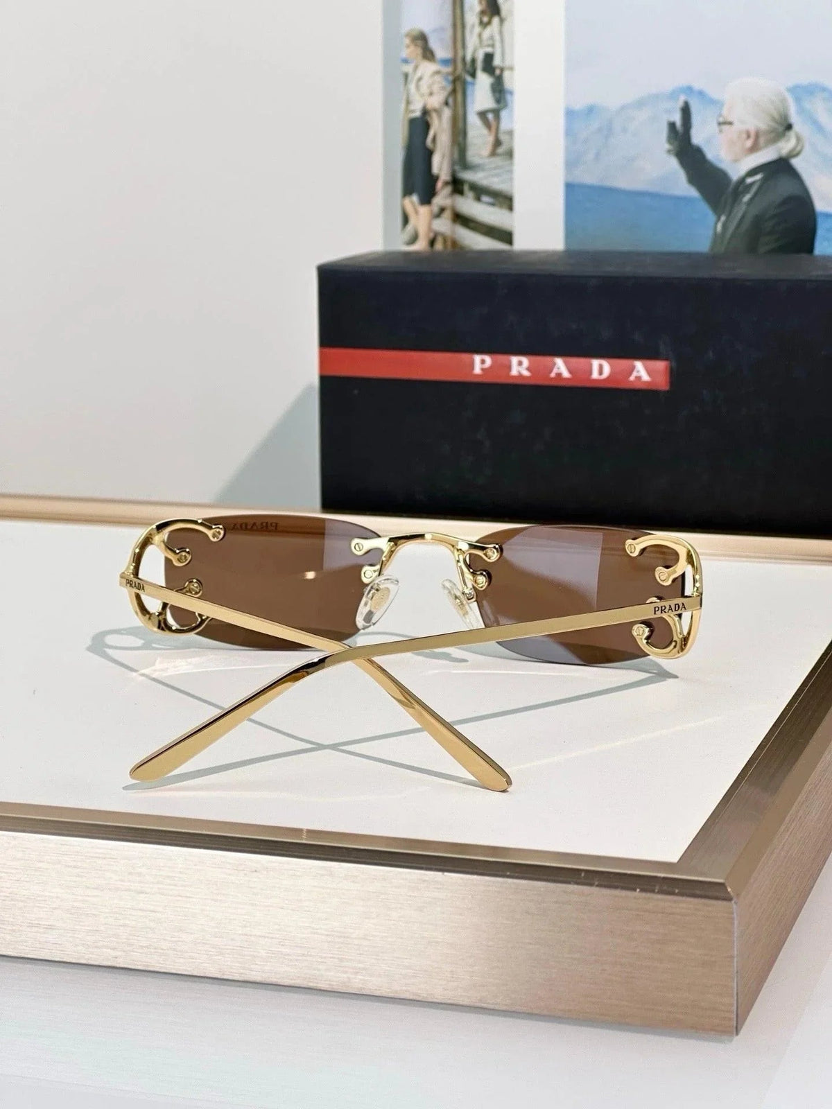 PRADA SPRC57 Prada Runway Transparent Lenses Sunglasses🟥