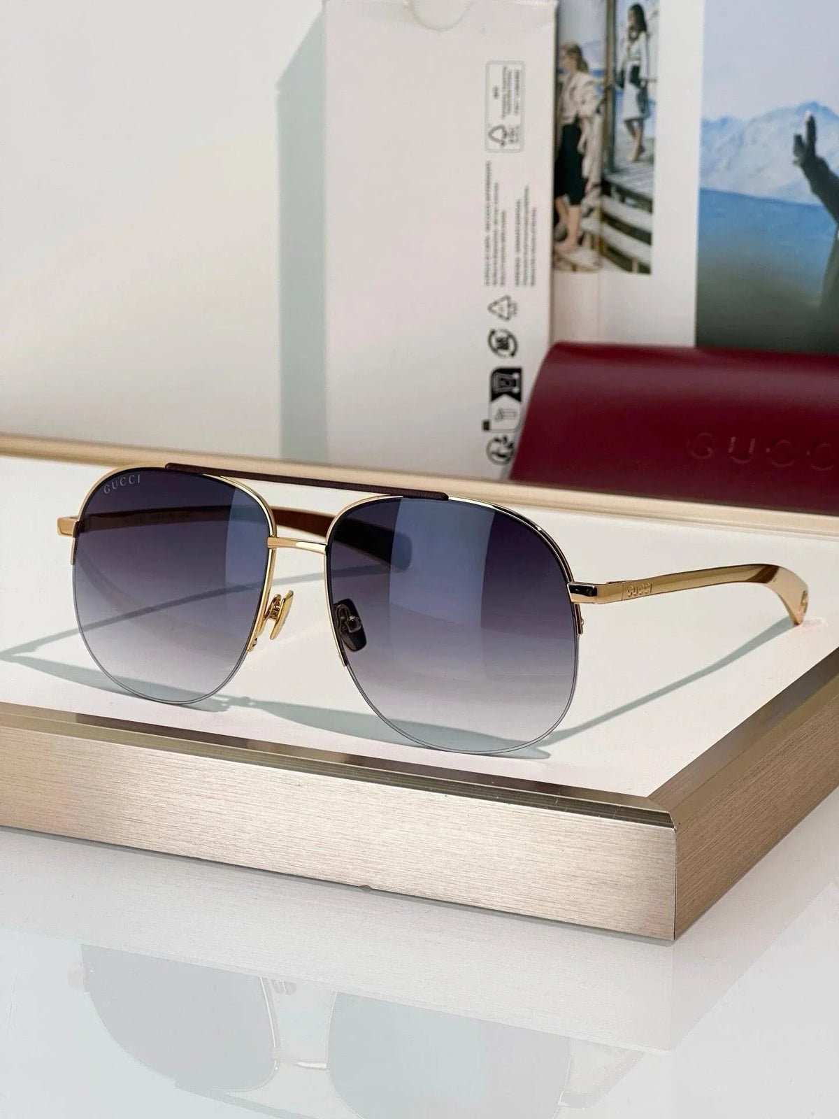 Gucci GG 2165S Navigator Sunglasses ✨