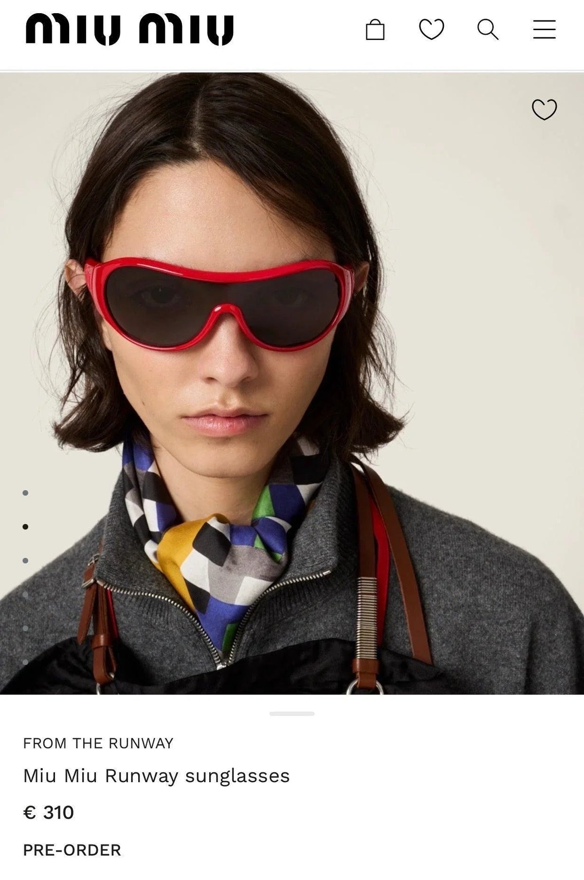 Miu Miu SMUB14 Runway  Women's Sunglasses ✨