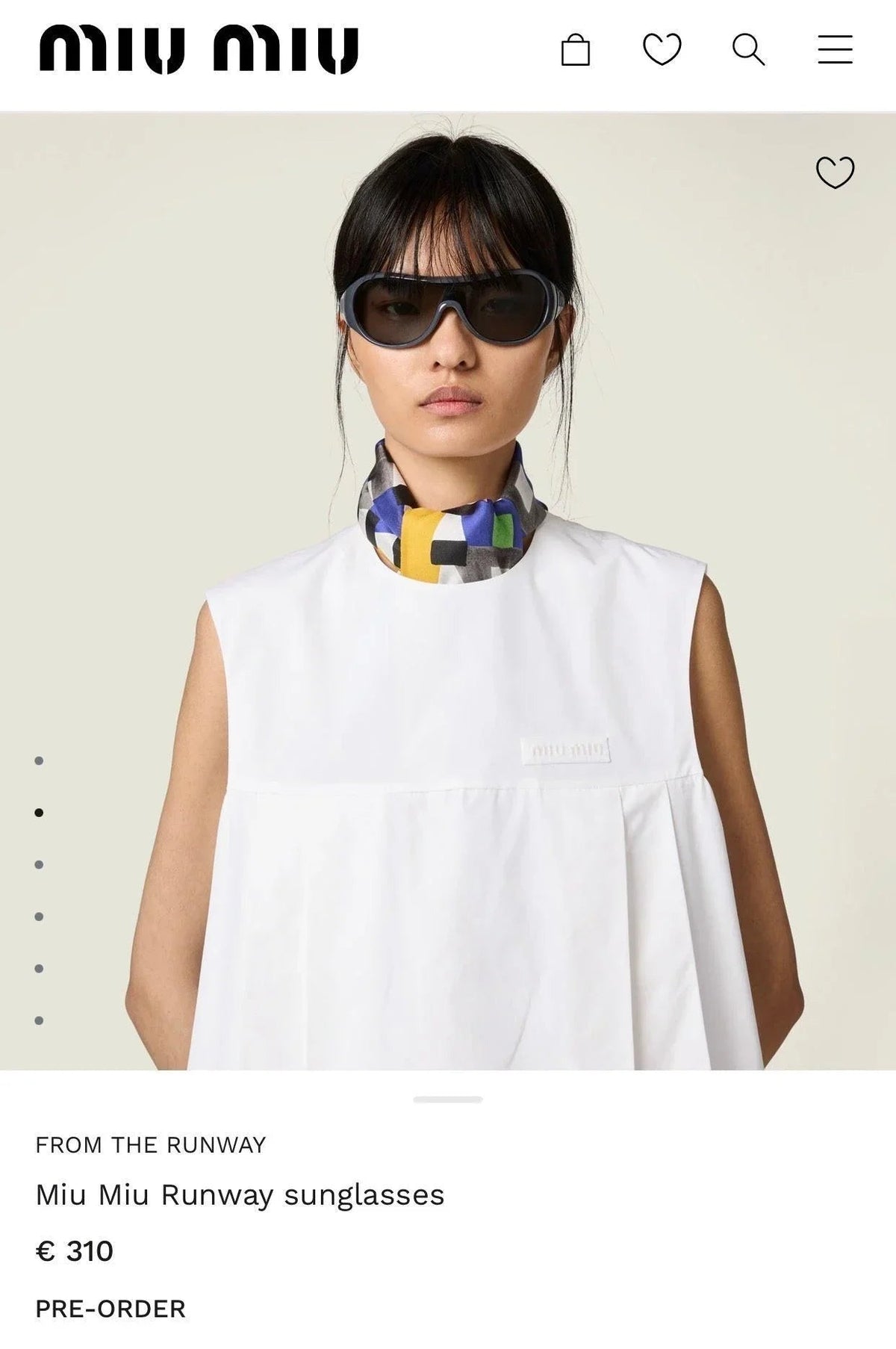 Miu Miu SMUB14 Runway  Women's Sunglasses ✨