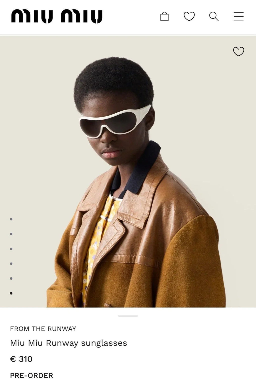 Miu Miu SMUB14 Runway  Women's Sunglasses ✨