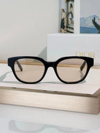 DIOR Christian Dior Label R1F Black and Beige Pantos Sunglasses  ✨