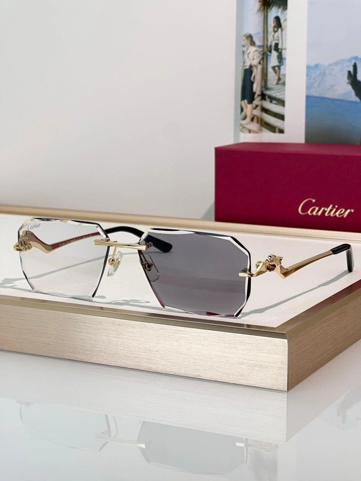 Cartier CLASSIC C DE  Motif Photochromic - Panthere CT0850 Sunglasses 🐆