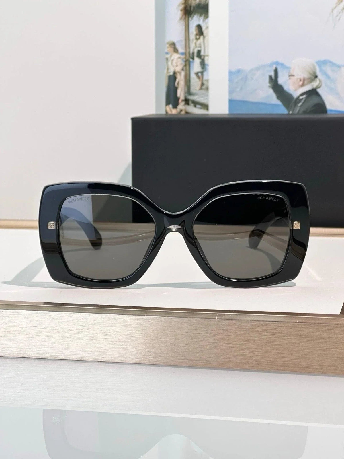 CHANEL 9173  Square Sunglasses - Silver Pink Mirror - Chanel Eyewear  🖤