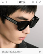 DIOR Christian Dior Label R1F Black and Beige Pantos Sunglasses  ✨