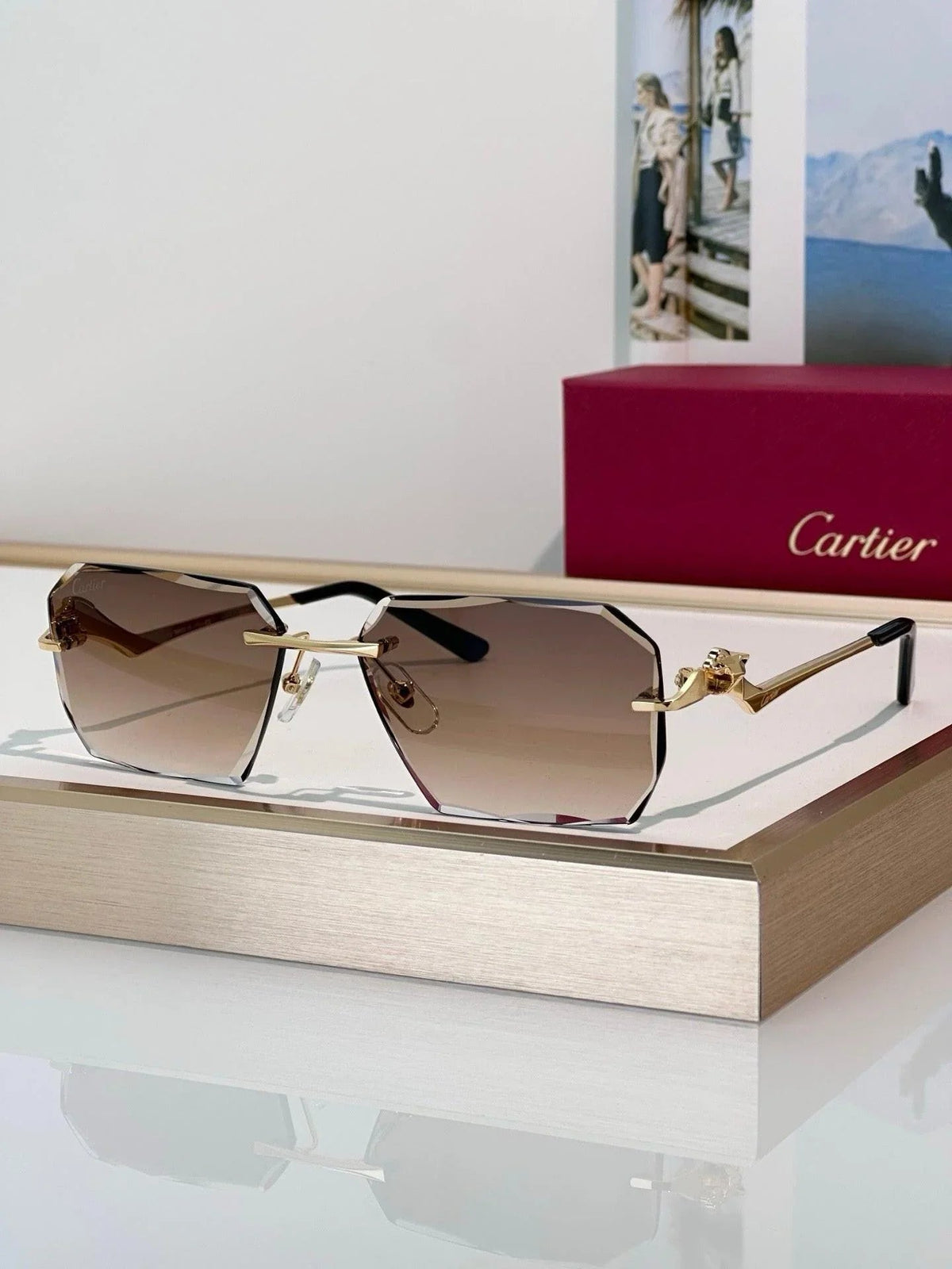 Cartier CLASSIC C DE  Motif Photochromic - Panthere CT0850 Sunglasses 🐆