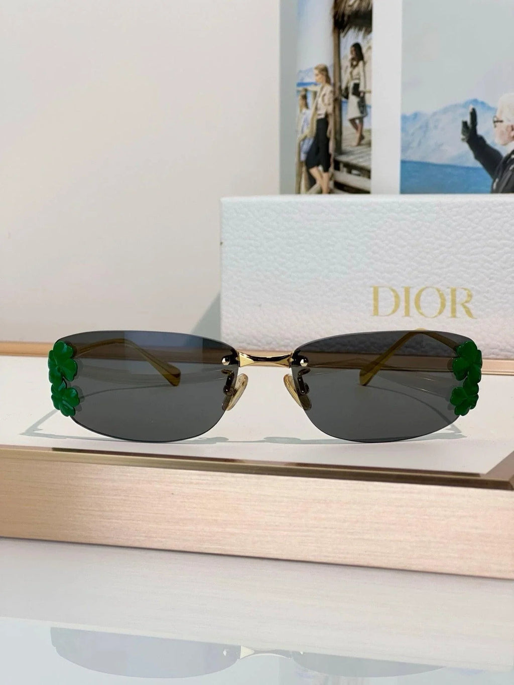 DIOR Dior Clover S1U Gray Rectangular Sunglasses✨