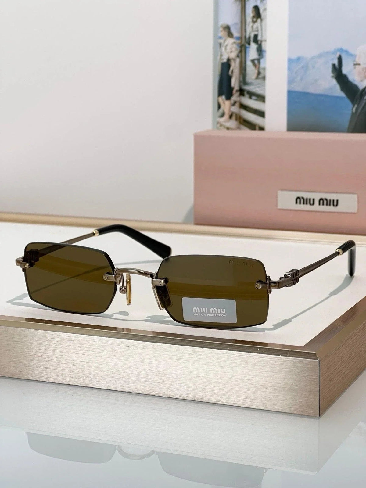 MIU MIU  B50S 26C09Z Old Gold Sunglasses✨
