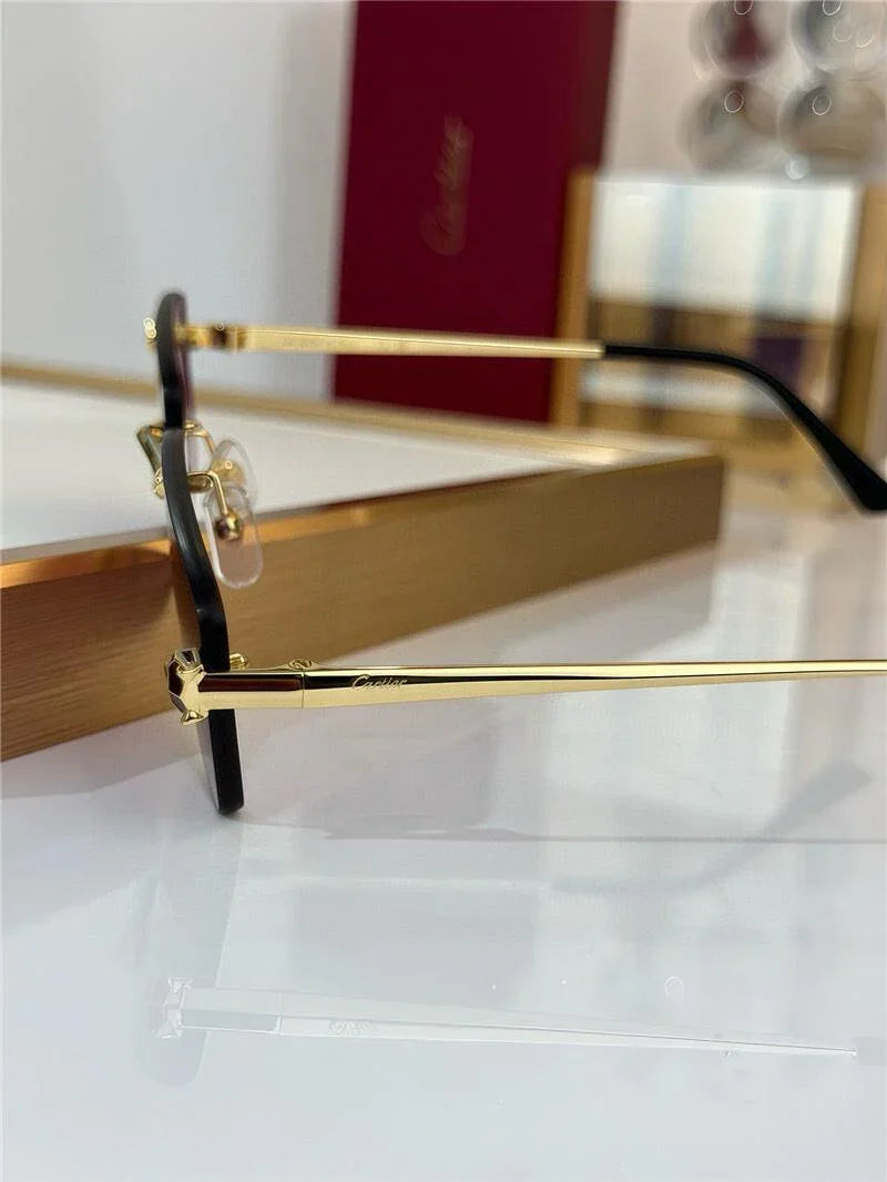 '- Cartier CT0598S 001 Première de Cartier Rectangle Shape Sunglasses NEW 🐆