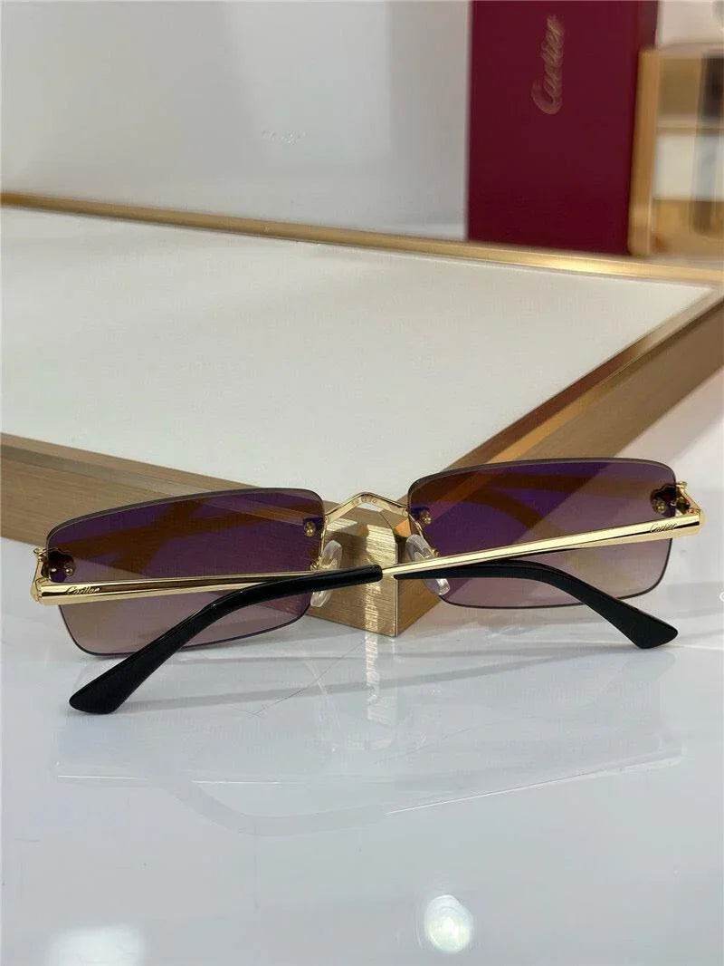 '- Cartier CT0598S 001 Première de Cartier Rectangle Shape Sunglasses NEW 🐆