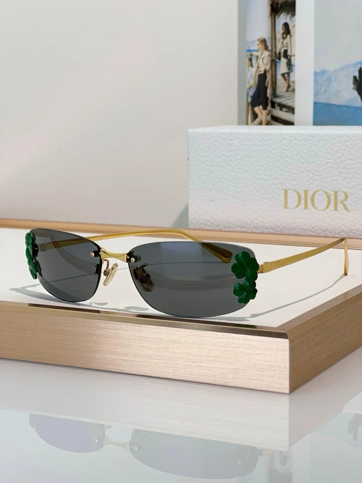 DIOR Dior Clover S1U Gray Rectangular Sunglasses✨