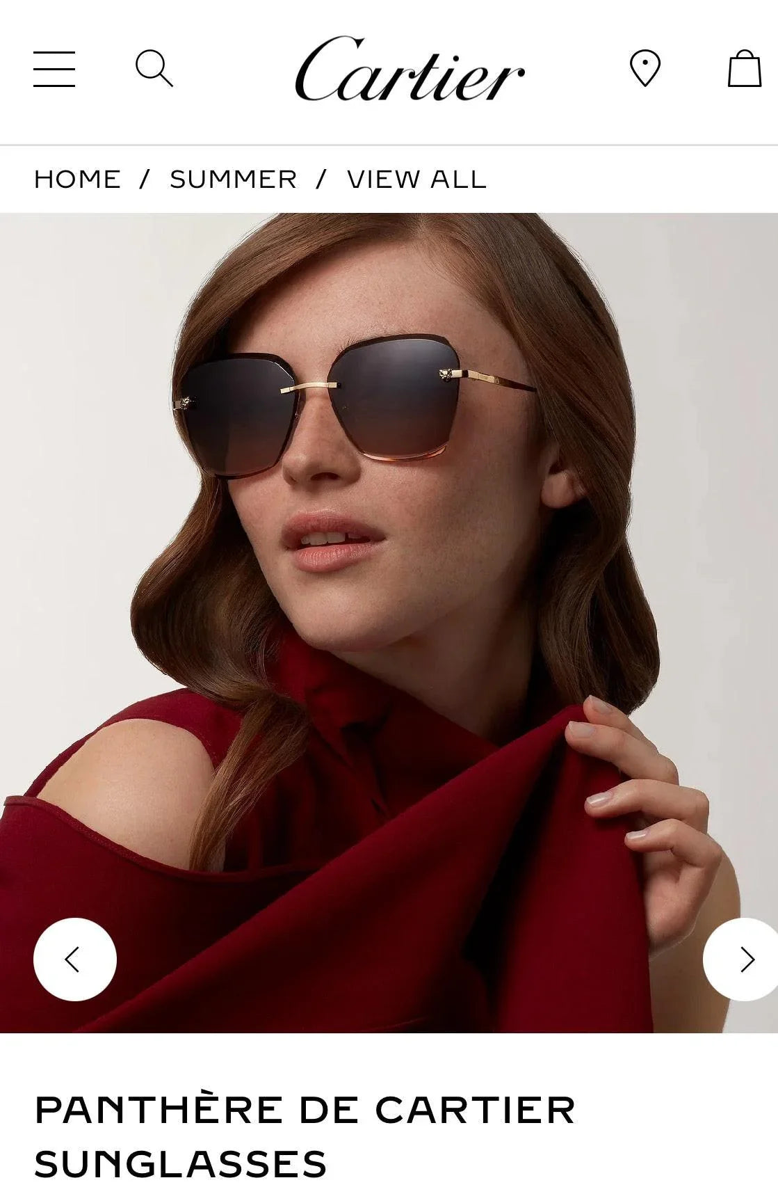 Cartier Panthere CT0147S 004 Sunglasses 🐆